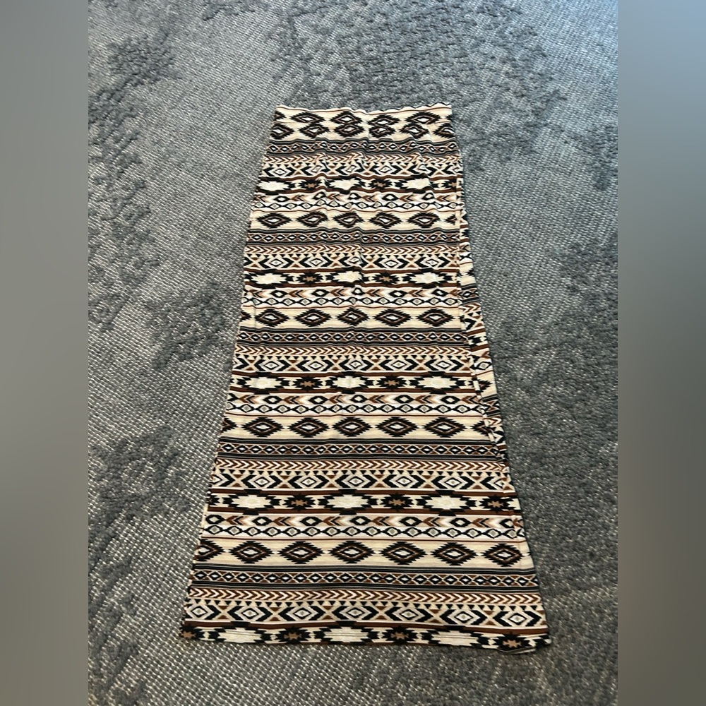 Bobbie Brooks Black and Cream Maxi Pencil Skirt Casual Resort Wear